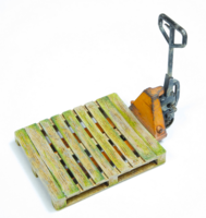 transpallet with wooden pallet - Image 1