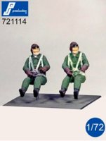 Japanese pilots seated in a/ c WWII - 2 figures