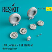 F4U Corsair / F6F Hellcat NAVY wheels set - Image 1