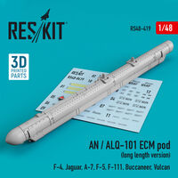 AN / ALQ-101 ECM Pod (Long Length Version) (F-4, Jaguar, A-7, F-5, F-111, Buccaneer, Vulcan) (3D Printing)