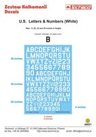 U.S. Letters & Numbers white