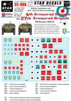 British 4th and 27th Armoured Brigade Formation & AoS markings. - Image 1