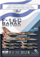 F-16 C Blck 30/40 in Israeli AF - Die-cut Flexible Mask and Decals (for Tamiya 61106) - Image 1