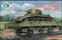 Tank BT-7 on a Bi-axial 20-ton Railway Platform (Short - 6,6 M)
