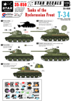 Byelorussian Front. T-34 m/43, PT-34 m/43 and T-34-85.