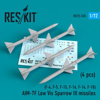AIM-7F Low Vis Sparrow III missiles 4pcs F-4, F-5, F-15, F-16, F-14, F-18